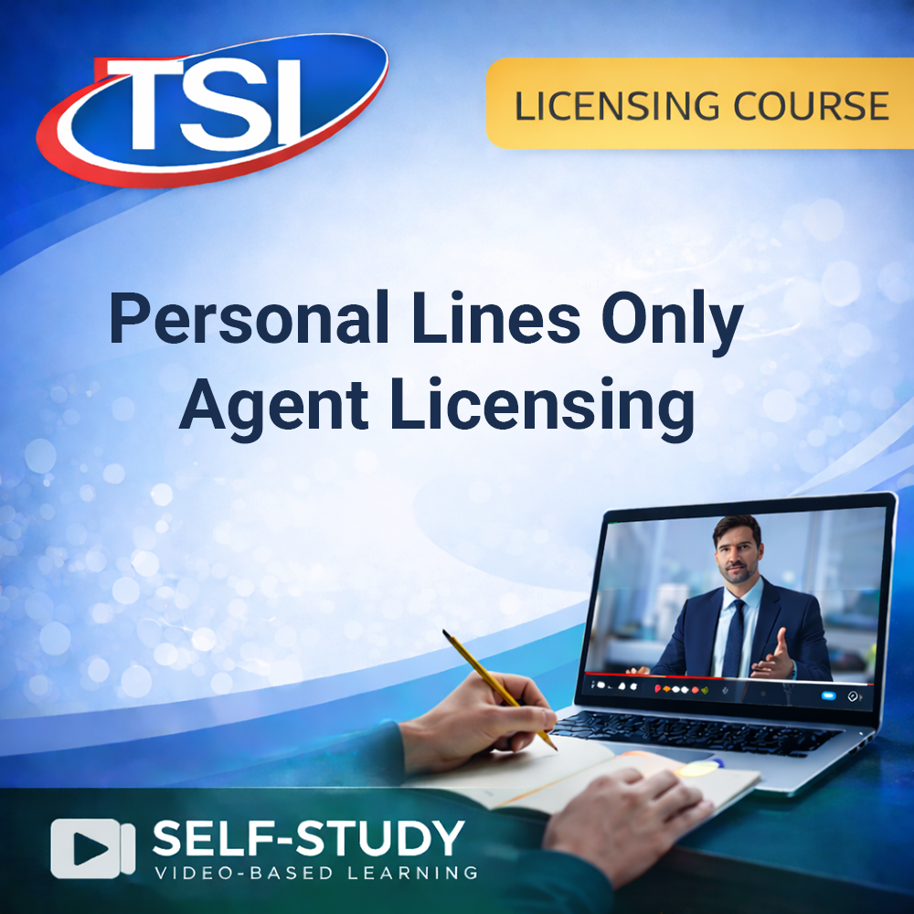 Personal Lines Only Agent Licensing - TX (Self-Study)