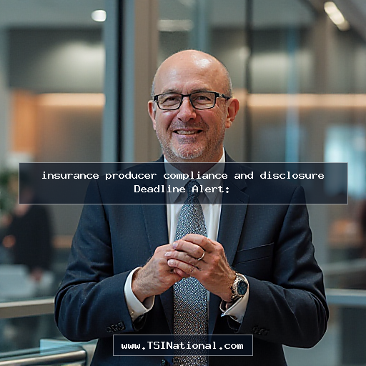 insurance producer compliance and disclosure Deadline Alert: