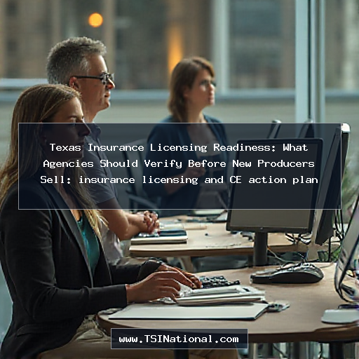 Texas Insurance Licensing Readiness: What Agencies Should Verify Before New Producers Sell: insurance licensing and CE action plan