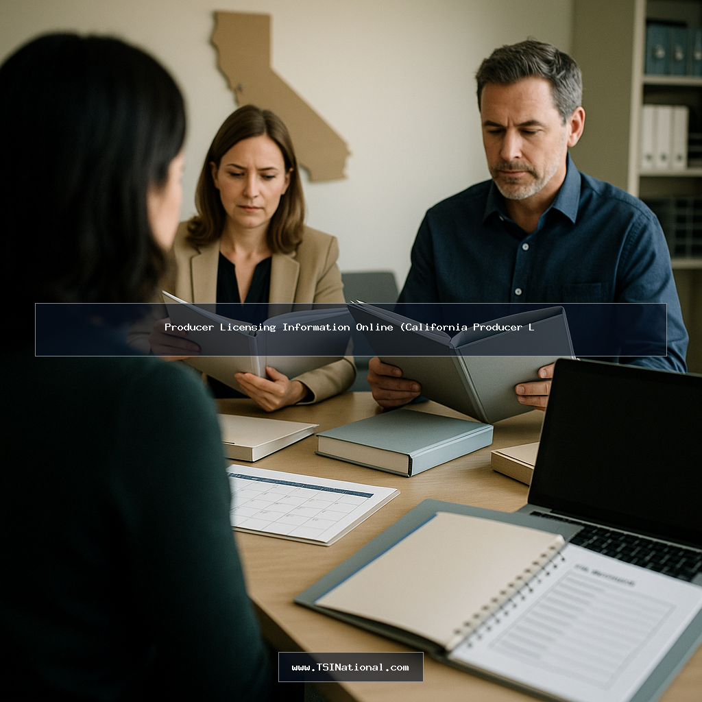 Producer Licensing Information Online (California Producer L