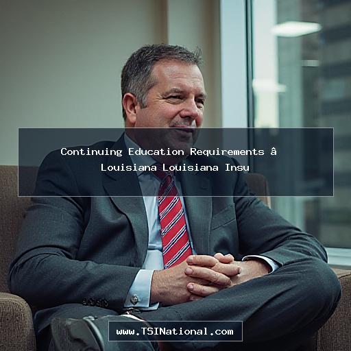 Continuing Education Requirements — Louisiana Louisiana Insu