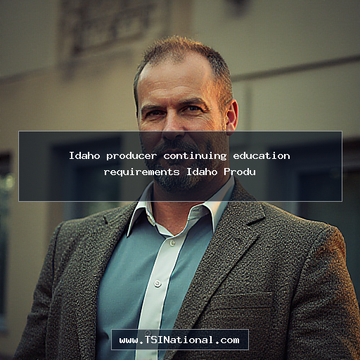 Idaho producer continuing education requirements Idaho Produ