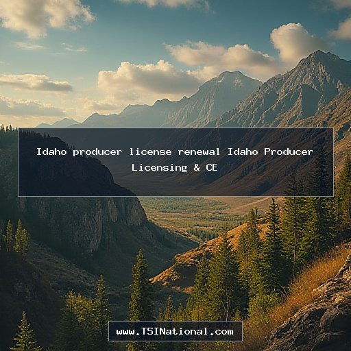 Idaho producer license renewal Idaho Producer Licensing & CE