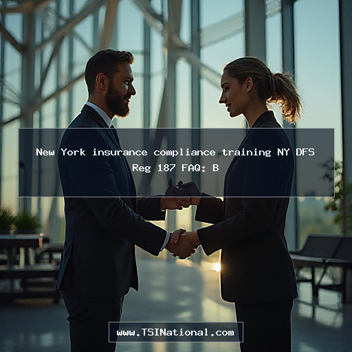 New York insurance compliance training NY DFS Reg 187 FAQ: B