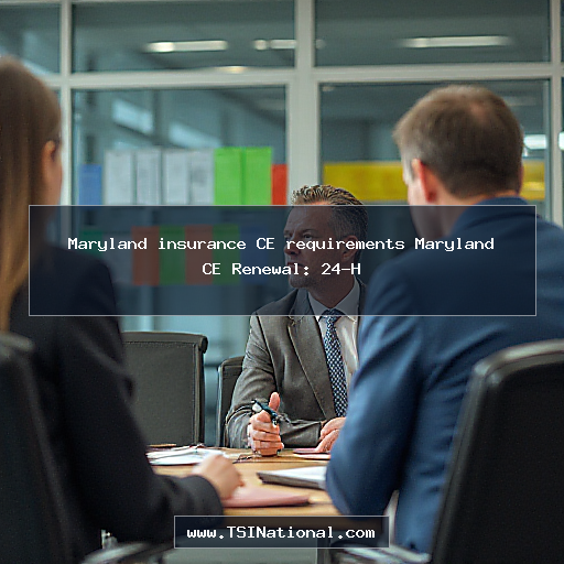 Maryland insurance CE requirements Maryland CE Renewal: 24-H