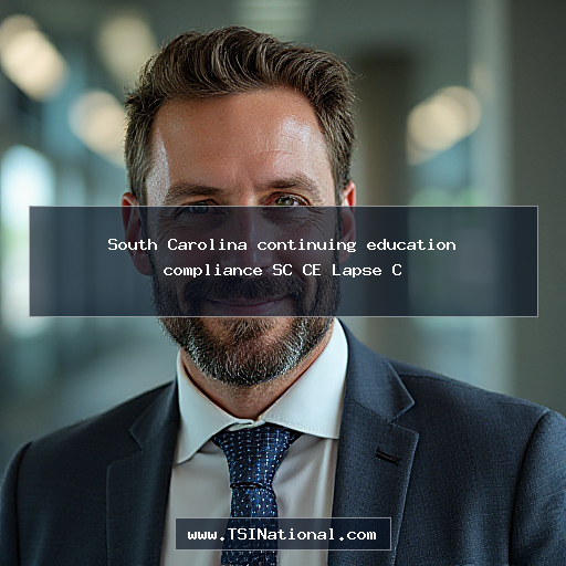 South Carolina continuing education compliance SC CE Lapse C