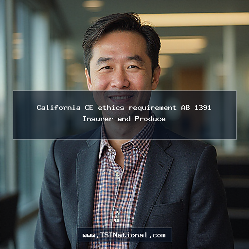 California CE ethics requirement AB 1391 Insurer and Produce